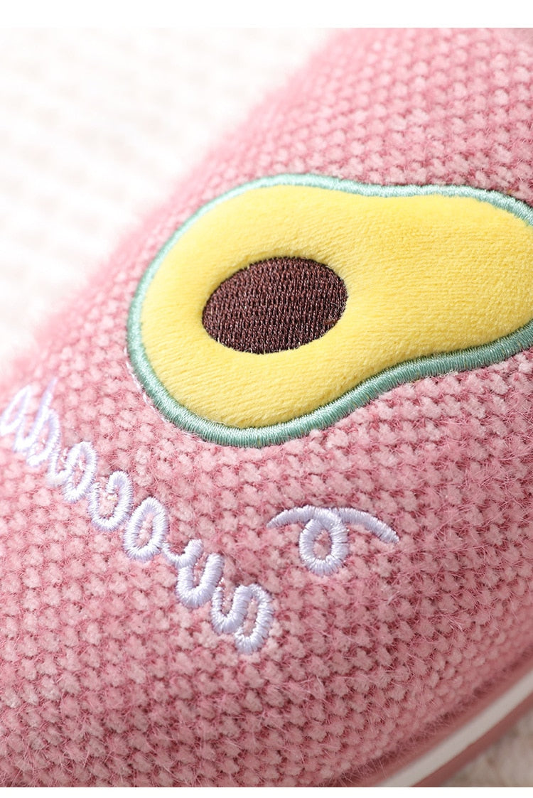 Women Winter Cotton Avocado Slippers